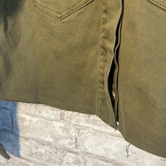 NWT SAM EDELMAN The Aimme Jacket Moss Green Army Denim Jean Jacket Size XS - Picture 6 of 9